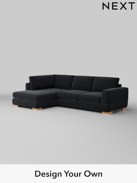 Plush Velvet Easy Clean/Charcoal Grey Clayton (W44815) | £1,825