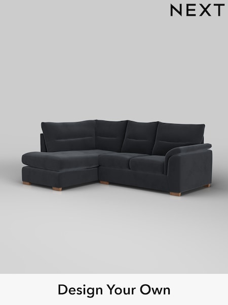 Plush Velvet Easy Clean/Charcoal Grey Hayden Highback (W44816) | £1,825