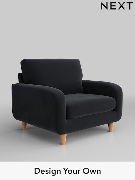 Plush Velvet Easy Clean/Charcoal Grey Camden (W44817) | £650