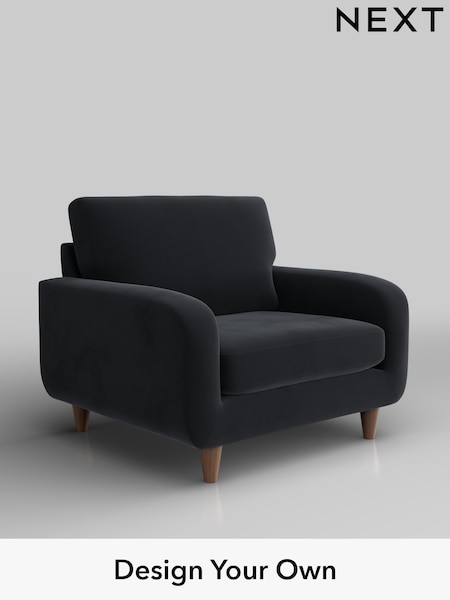 Plush Velvet Easy Clean/Charcoal Grey Camden (W44817) | £650