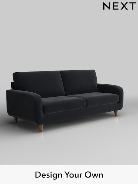 Plush Velvet Easy Clean/Charcoal Grey Camden (W44817) | £1,099