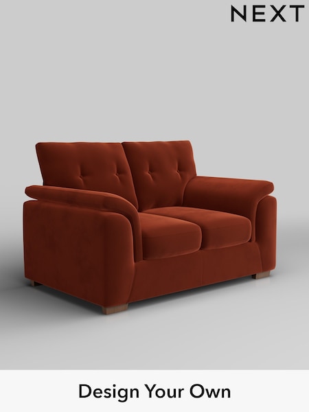 Plush Velvet Easy Clean/Ginger Orange Hayden Buttoned Back (W44821) | £1,025