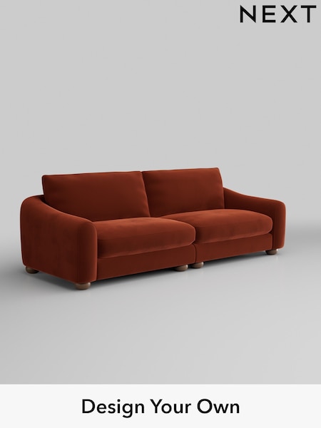Plush Velvet Easy Clean/Ginger Orange Arches (W44823) | £1,425