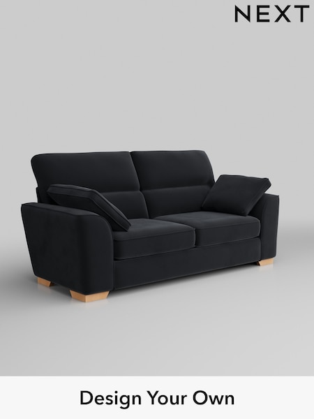 Plush Velvet Easy Clean/Charcoal Grey Stamford Highback (W44824) | £1,299