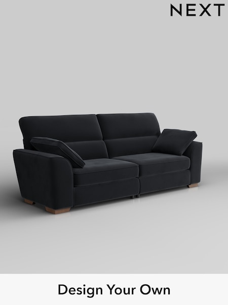 Plush Velvet Easy Clean/Charcoal Grey Stamford Highback (W44824) | £1,399