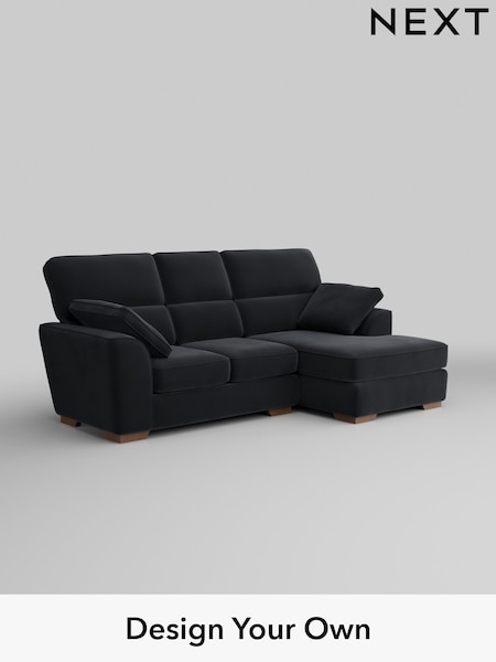 Plush Velvet Easy Clean/Charcoal Grey Stamford Highback (W44824) | £1,775