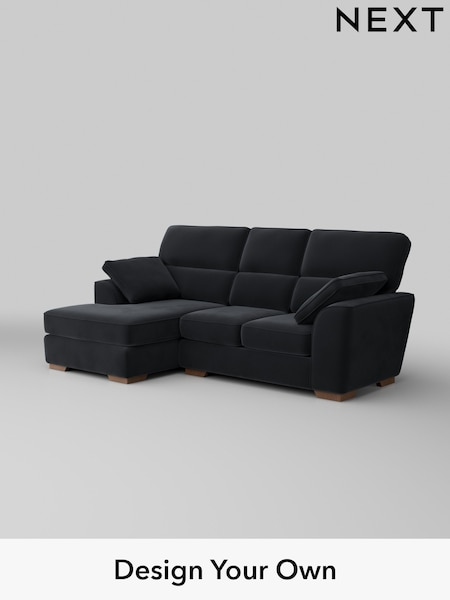 Plush Velvet Easy Clean/Charcoal Grey Stamford Highback (W44824) | £2,025
