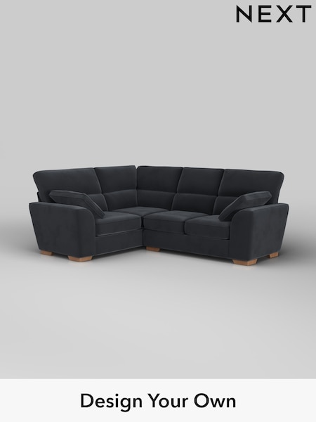 Plush Velvet Easy Clean/Charcoal Grey Stamford Highback (W44824) | £2,150