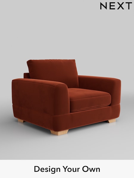 Plush Velvet Easy Clean/Ginger Orange Clayton (W44825) | £850