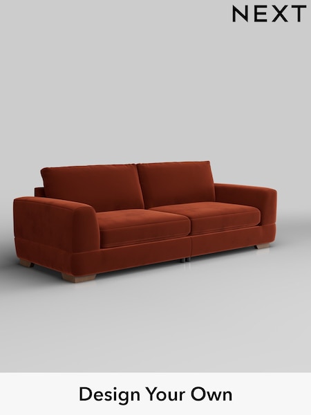 Plush Velvet Easy Clean/Ginger Orange Clayton (W44825) | £1,425