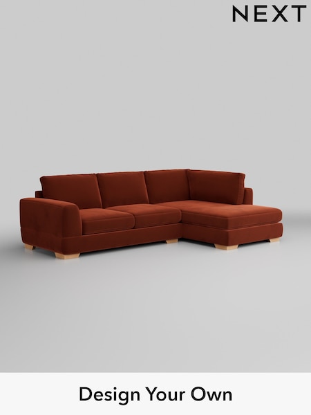 Plush Velvet Easy Clean/Ginger Orange Clayton (W44825) | £1,825