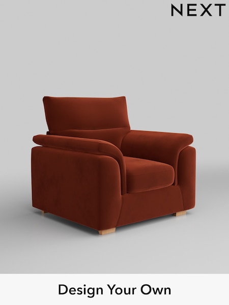 Plush Velvet Easy Clean/Ginger Orange Hayden Highback (W44827) | £750