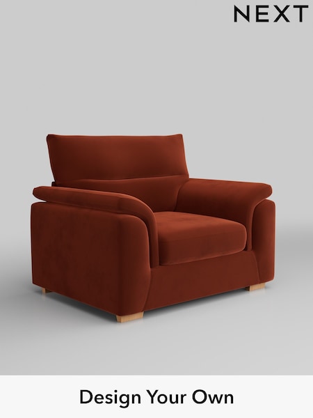 Plush Velvet Easy Clean/Ginger Orange Hayden Highback (W44827) | £850