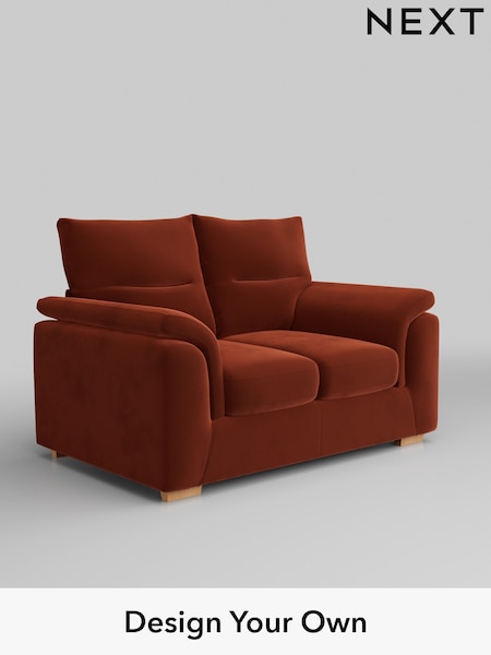 Plush Velvet Easy Clean/Ginger Orange Hayden Highback (W44827) | £1,025