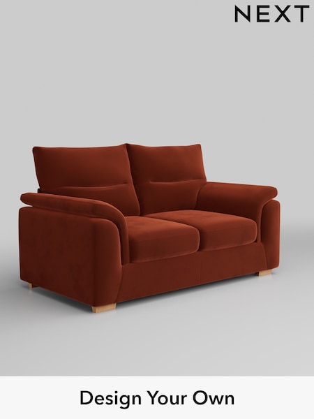 Plush Velvet Easy Clean/Ginger Orange Hayden Highback (W44827) | £1,125
