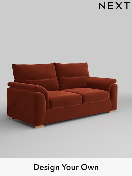 Plush Velvet Easy Clean/Ginger Orange Hayden Highback (W44827) | £1,225