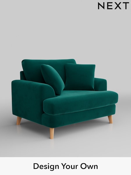 Plush Velvet Easy Clean/Juniper Green Parker (W44828) | £975