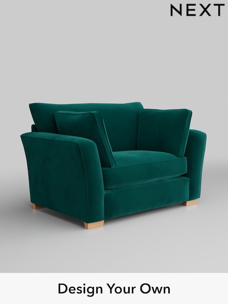 Plush Velvet Easy Clean/Juniper Green Heath Highback (W44829) | £850
