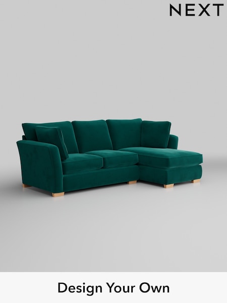 Plush Velvet Easy Clean/Juniper Green Heath Highback (W44829) | £1,899