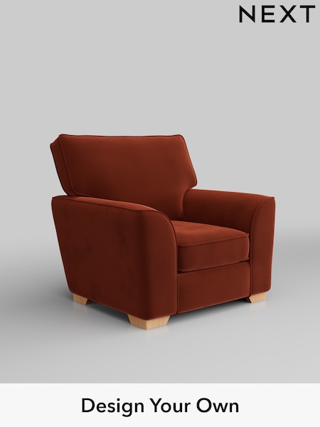 Plush Velvet Easy Clean/Ginger Orange Stamford Grand Relaxed Sit (W44833) | £799