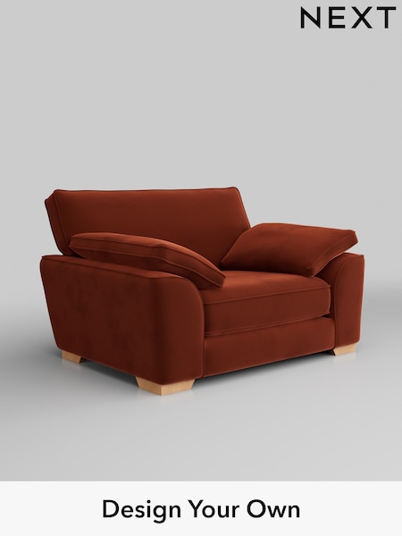 Plush Velvet Easy Clean/Ginger Orange Stamford Grand Relaxed Sit (W44833) | £1,299