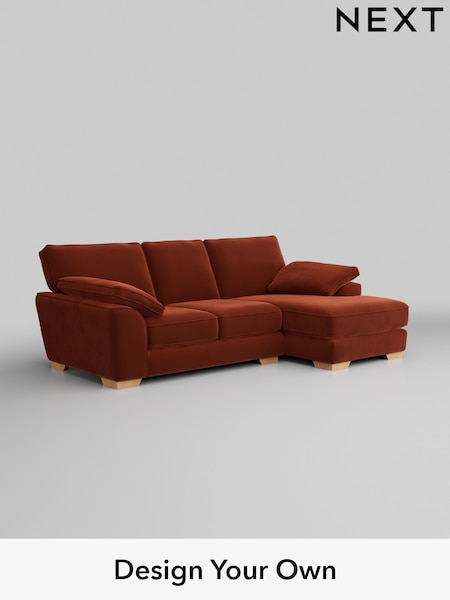 Plush Velvet Easy Clean/Ginger Orange Stamford Grand Relaxed Sit (W44833) | £2,275