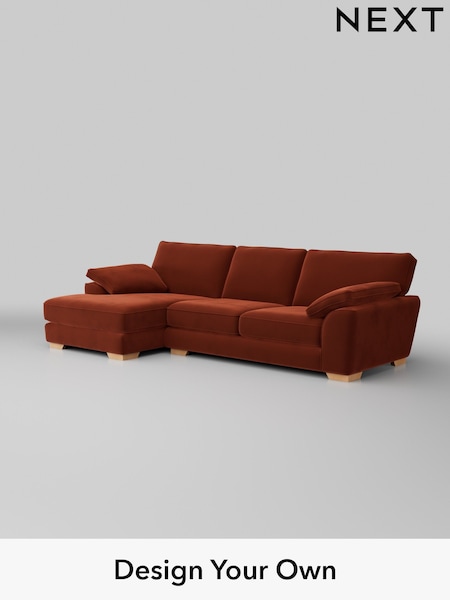 Plush Velvet Easy Clean/Ginger Orange Stamford Grand Relaxed Sit (W44833) | £2,550
