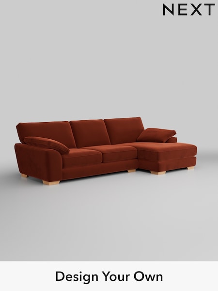 Plush Velvet Easy Clean/Ginger Orange Stamford Grand Relaxed Sit (W44833) | £2,550