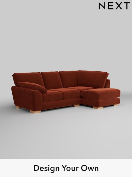 Plush Velvet Easy Clean/Ginger Orange Stamford Grand Relaxed Sit (W44833) | £2,375