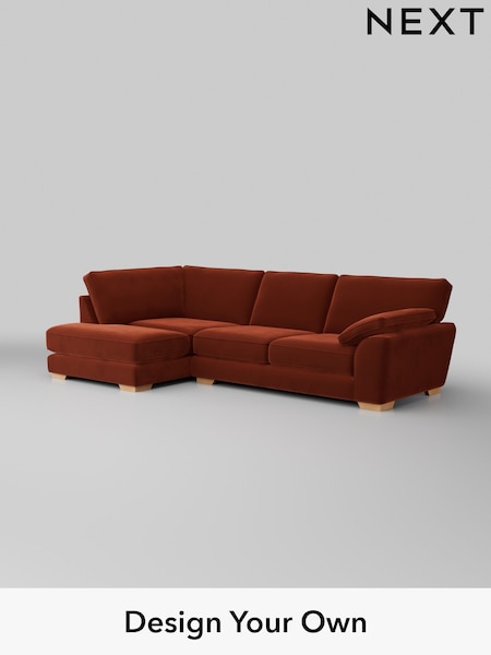 Plush Velvet Easy Clean/Ginger Orange Stamford Grand Relaxed Sit (W44833) | £2,525