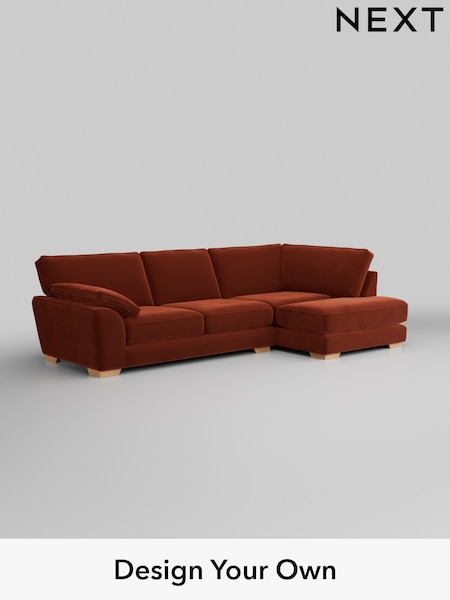 Plush Velvet Easy Clean/Ginger Orange Stamford Grand Relaxed Sit (W44833) | £2,525