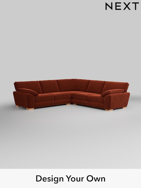 Plush Velvet Easy Clean/Ginger Orange Stamford Grand Relaxed Sit (W44833) | £3,025