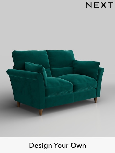 Plush Velvet Easy Clean/Juniper Green Hartley Highback Relaxed Sit (W44835) | £1,125