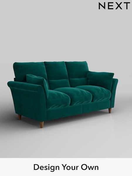 Plush Velvet Easy Clean/Juniper Green Hartley Highback Relaxed Sit (W44835) | £1,325
