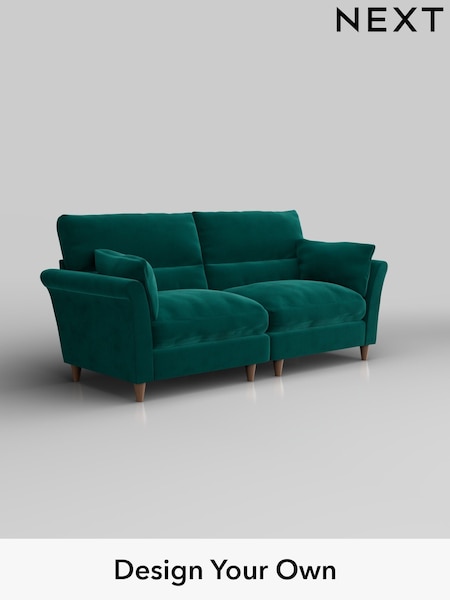 Plush Velvet Easy Clean/Juniper Green Hartley Highback Relaxed Sit (W44835) | £1,425