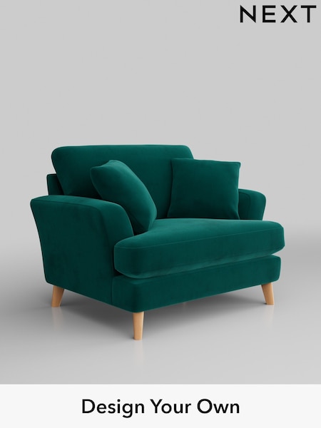 Plush Velvet Easy Clean/Juniper Green Conway Relaxed Sit (W44836) | £975