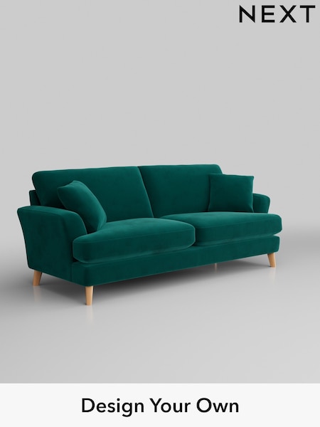 Plush Velvet Easy Clean/Juniper Green Conway Relaxed Sit (W44836) | £1,450