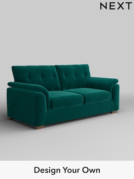 Plush Velvet Easy Clean/Juniper Green Hayden Buttoned Back (W44844) | £1,225