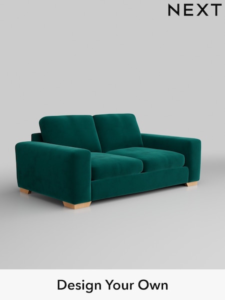 Plush Velvet Easy Clean/Juniper Green Houghton Deep Sit (W44845) | £1,275