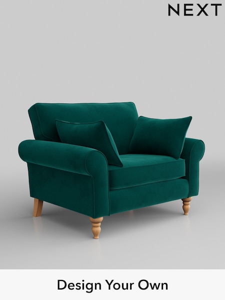Plush Velvet Easy Clean/Juniper Green Mallory (W44846) | £725