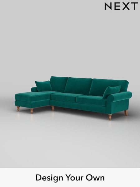 Plush Velvet Easy Clean/Juniper Green Mallory (W44846) | £1,575