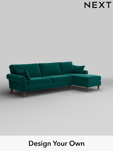 Plush Velvet Easy Clean/Juniper Green Mallory (W44846) | £1,575