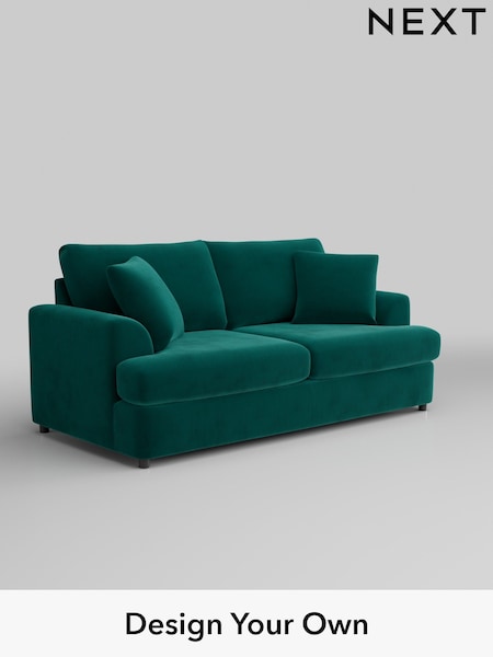 Plush Velvet Easy Clean/Juniper Green Parker Platform (W44852) | £1,275
