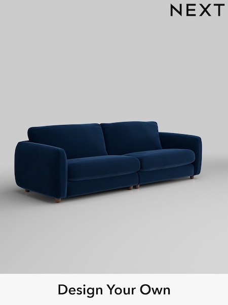 Plush Velvet Easy Clean/Navy Blue Aiden (W44856) | £1,425