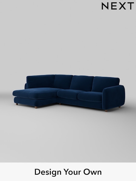Plush Velvet Easy Clean/Navy Blue Aiden (W44856) | £1,825