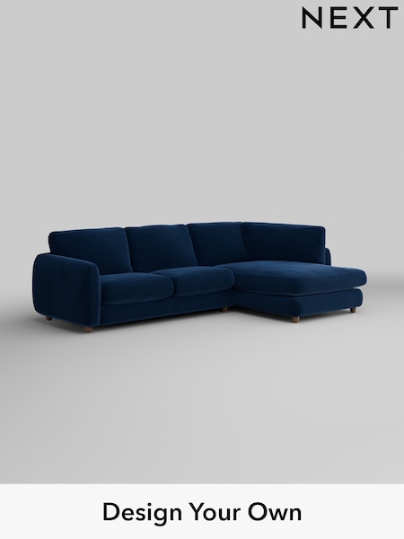 Plush Velvet Easy Clean/Navy Blue Aiden (W44856) | £1,825