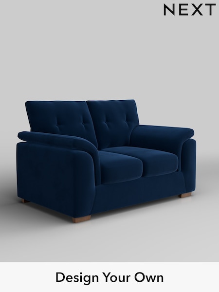 Plush Velvet Easy Clean/Navy Blue Hayden Buttoned Back (W44859) | £1,025