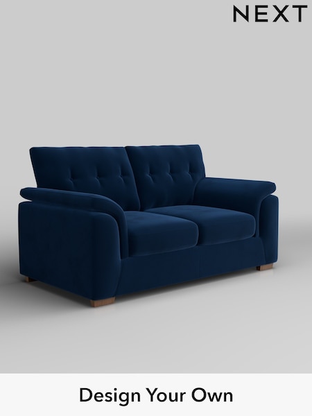 Plush Velvet Easy Clean/Navy Blue Hayden Buttoned Back (W44859) | £1,125