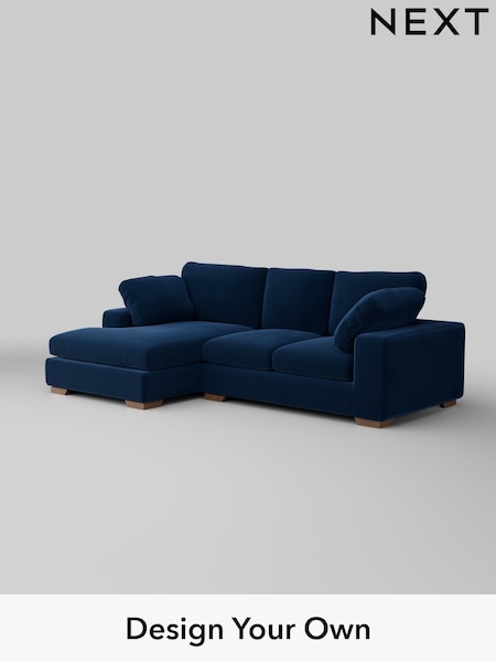 Plush Velvet Easy Clean/Navy Blue N Premium The Snuggle Grand (W44860) | £2,675