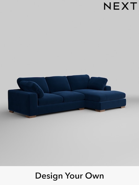 Plush Velvet Easy Clean/Navy Blue N Premium The Snuggle Grand (W44860) | £2,675